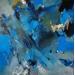 Peinture Blue night par Virgis | Tableau Abstrait Minimaliste Huile