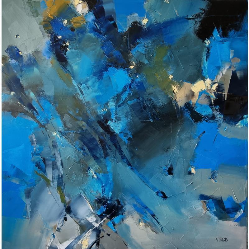 Painting Blue night by Virgis | Painting Abstract Oil Minimalist