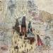 Peinture Ensemble par Bourdet Sabine | Tableau Art naïf Scènes de vie Acrylique Collage