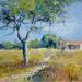 Gemälde Mas provençal von Daniel | Gemälde Impressionismus Landschaften Öl