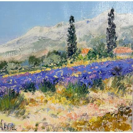 Painting Les Alpilles by Daniel | Painting Impressionism Oil Landscapes