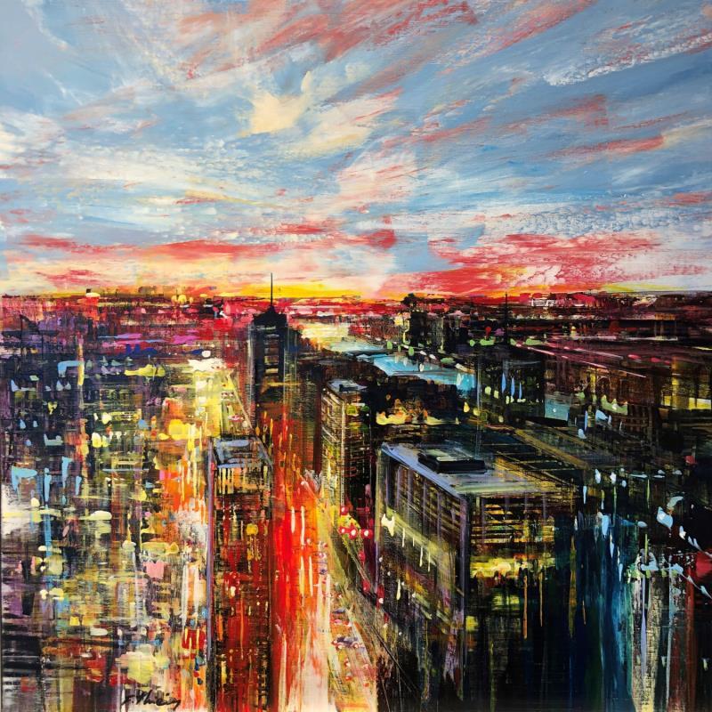 Painting Incandescence by Frédéric Thiery | Painting Figurative Landscapes Urban Acrylic