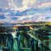 Painting Vers l'infini by Frédéric Thiery | Painting Figurative Landscapes Urban Acrylic
