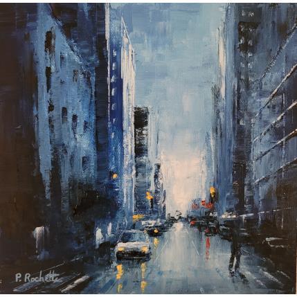 Painting Bleu obscur  by Rochette Patrice | Painting Figurative Oil Pop icons, Urban