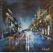 Painting On the boulevard  by Rochette Patrice | Painting Figurative Urban Oil