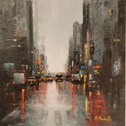 Gemälde Un soir de pluie  von Rochette Patrice | Gemälde Figurativ Öl Urban
