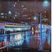 Painting Bleu nuit  by Rochette Patrice | Painting Figurative Urban Oil
