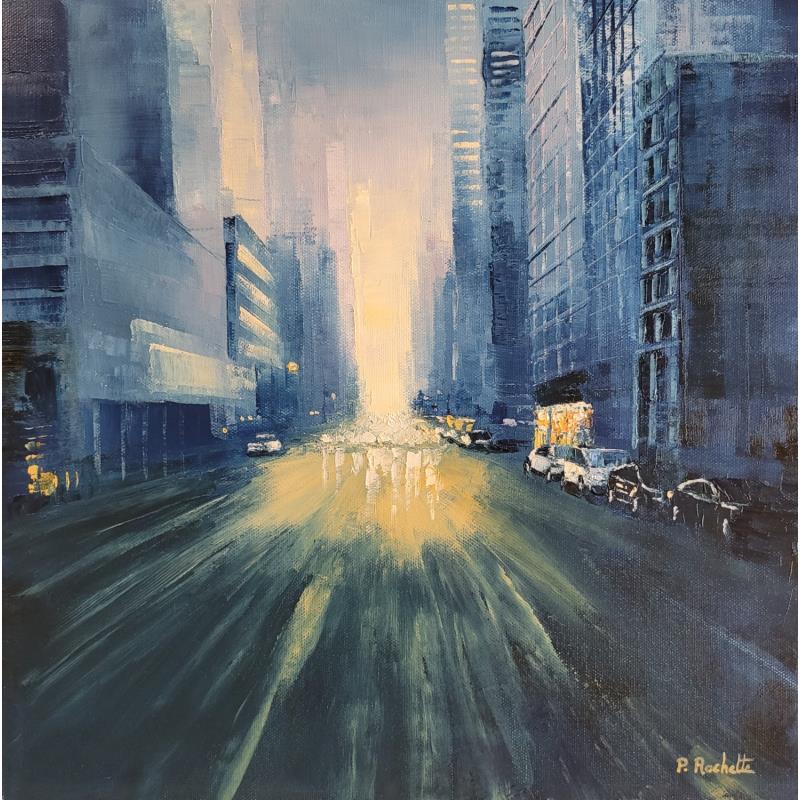 Painting Lumineuse perspective  by Rochette Patrice | Painting Figurative Urban Oil