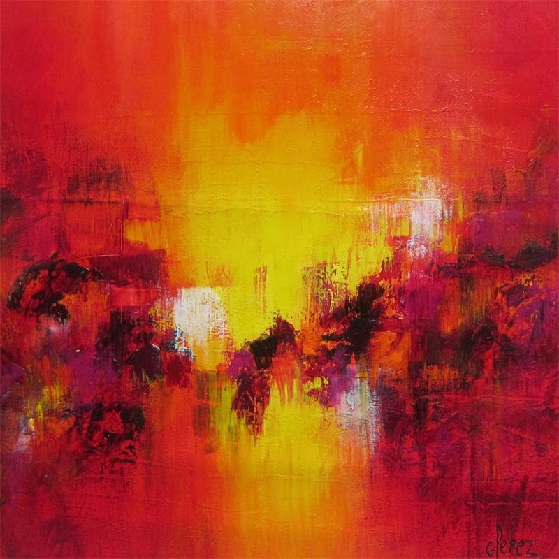 Painting TELLURIQUE by Perez Geneviève | Painting Abstract Oil Minimalist