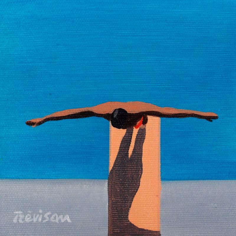 Gemälde The shadow von Trevisan Carlo | Gemälde Surrealismus Öl Marine, Minimalistisch, Sport