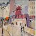Gemälde Promenade au Moulin Rouge von Yavru Irfan | Gemälde Figurativ Öl