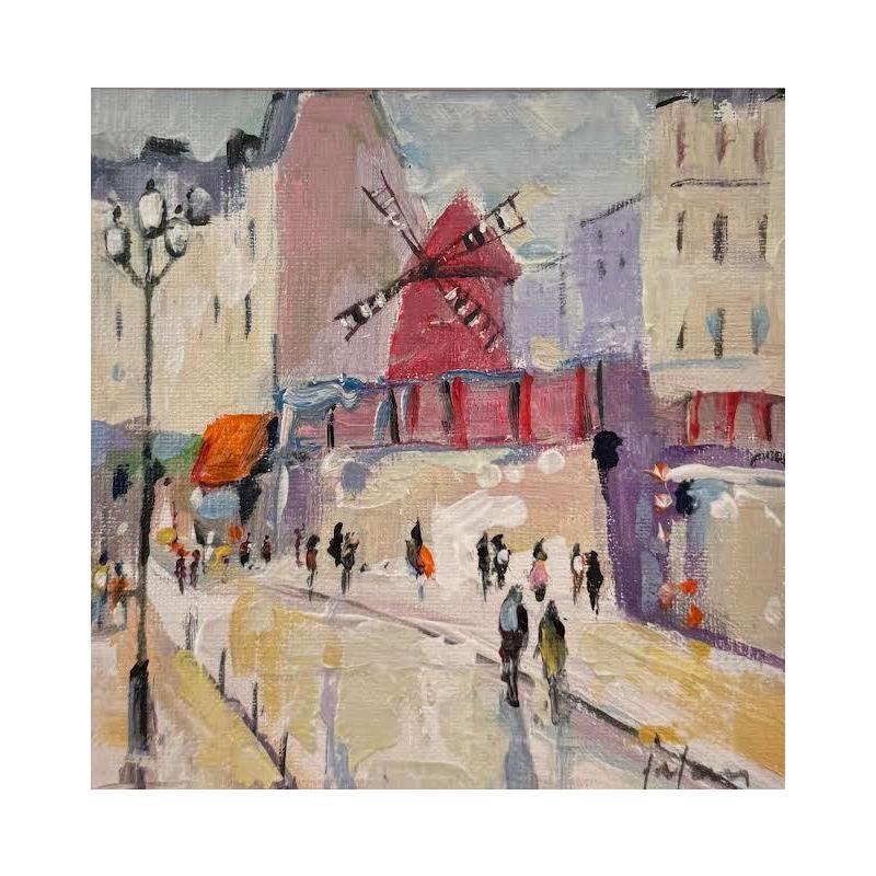 Painting Promenade au Moulin Rouge by Yavru Irfan | Painting Figurative Oil