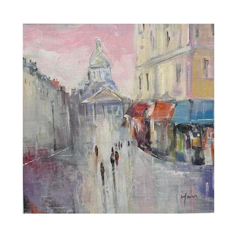 Painting Avenue à Paris by Yavru Irfan | Painting Figurative Oil