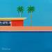 Gemälde The pool von Trevisan Carlo | Gemälde Surrealismus Marine Architektur Minimalistisch Öl