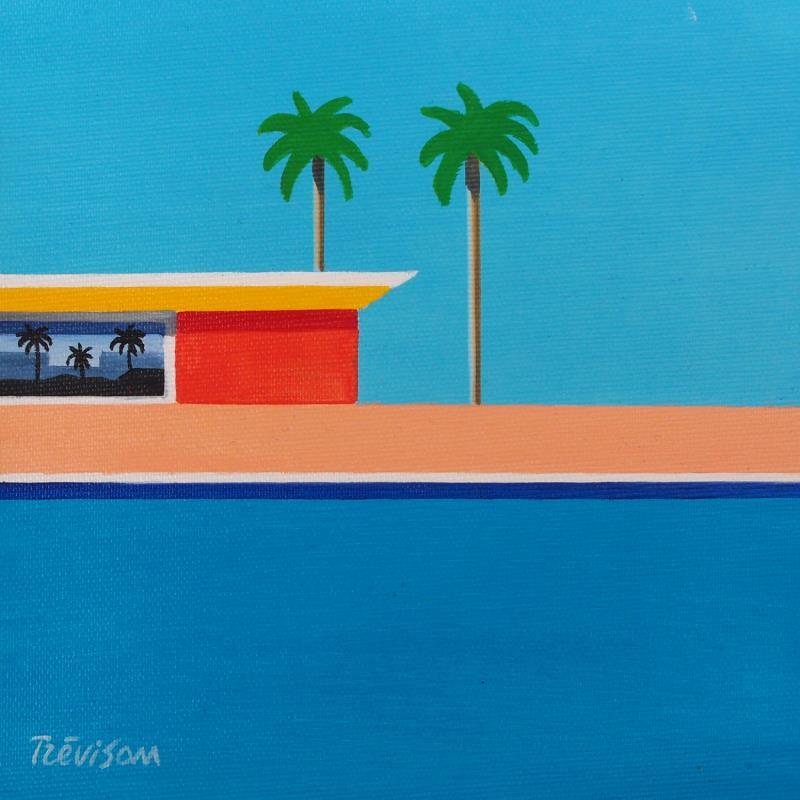 Peinture The pool par Trevisan Carlo | Tableau Surréalisme Huile Architecture, Marine, Minimaliste