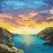 Gemälde Coucher de soleil dans les calanques von Blandin Magali | Gemälde Figurativ Landschaften Öl