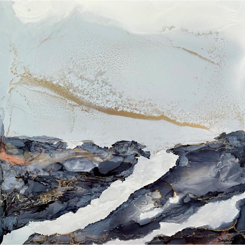 Peinture F3- 1266 Poésie Minérale par Depaire Silvia | Tableau Abstrait Paysages Marine Minimaliste Acrylique