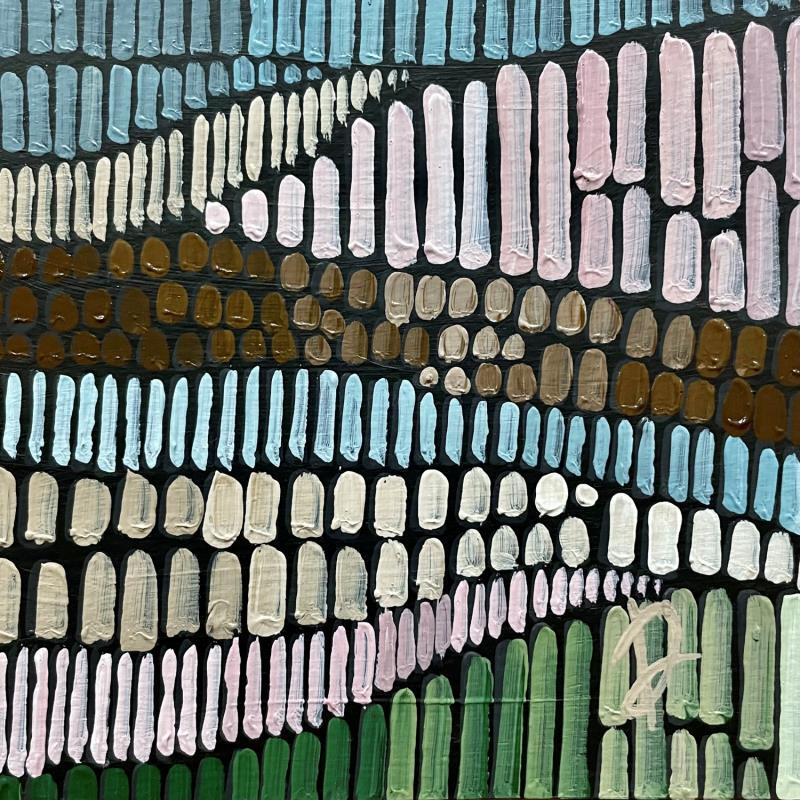 Painting buckwheat fields 3 by Dmitrieva Daria | Painting Abstract Acrylic Nature