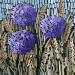 Peinture purple summer par Dmitrieva Daria | Tableau Abstrait Nature Acrylique