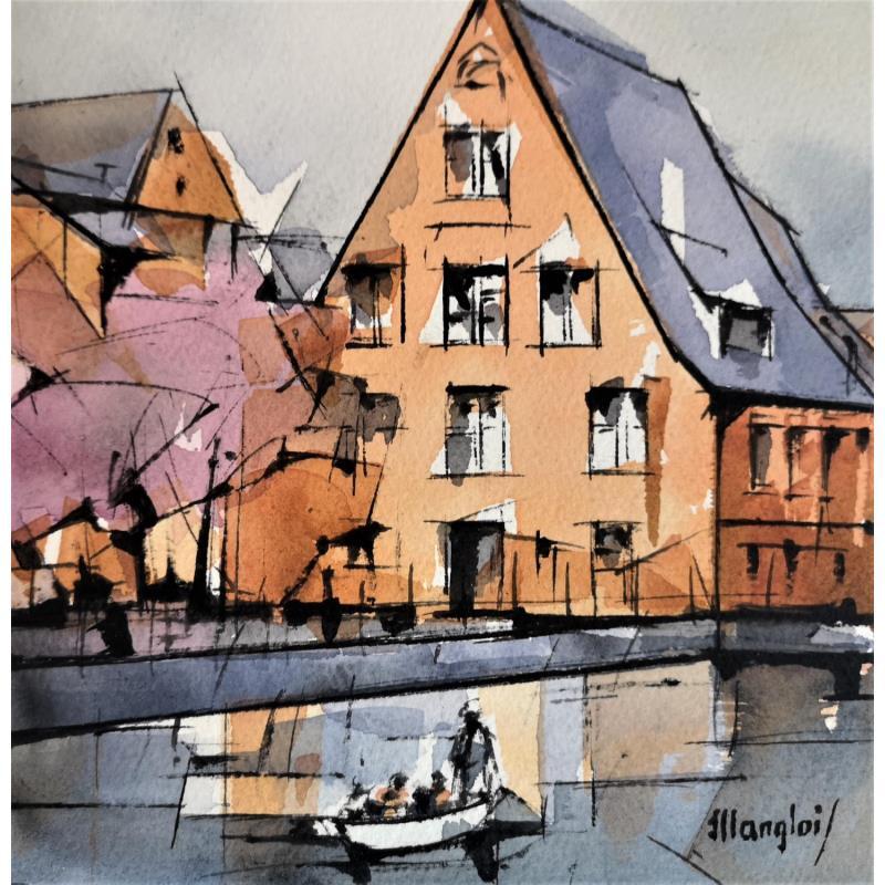 Painting A COLMAR by Langlois Jean-Luc | Painting Figurative Watercolor Pop icons, Urban