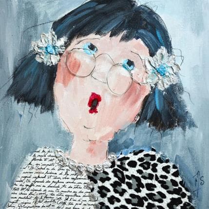 Painting It's girl by Soizeau Françoise | Painting Figurative Mixed Life style