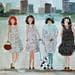 Painting City's girls by Soizeau Françoise | Painting Figurative Life style Acrylic