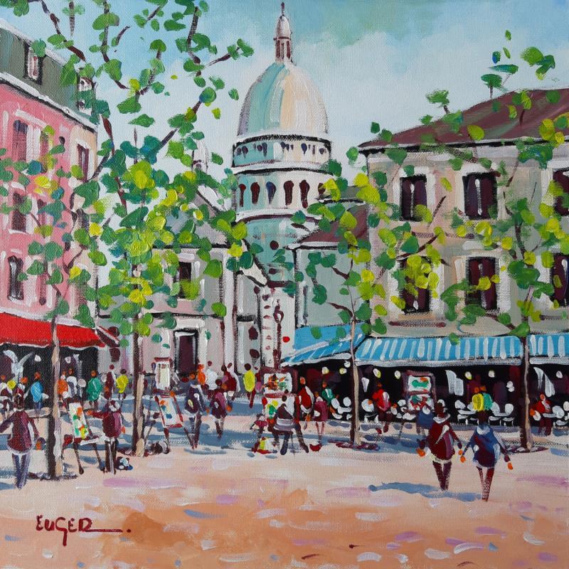 Painting  PLACE DU TERTRE, MONTMARTRE by Euger | Painting Figurative Urban Life style Acrylic