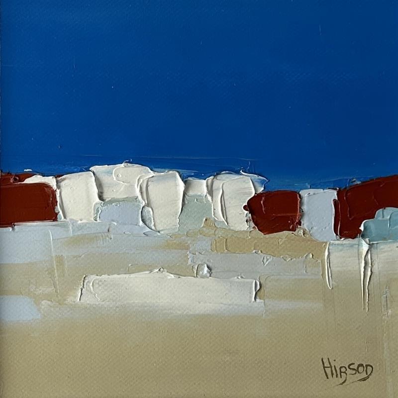 Painting Azur 4 by Hirson Sandrine  | Painting Abstract Landscapes Nature Minimalist Oil