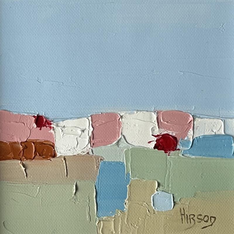 Painting Azur 5 by Hirson Sandrine  | Painting Abstract Oil Landscapes, Minimalist, Nature