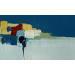 Peinture Azur 6 par Hirson Sandrine  | Tableau Abstrait Paysages Nature Minimaliste Huile
