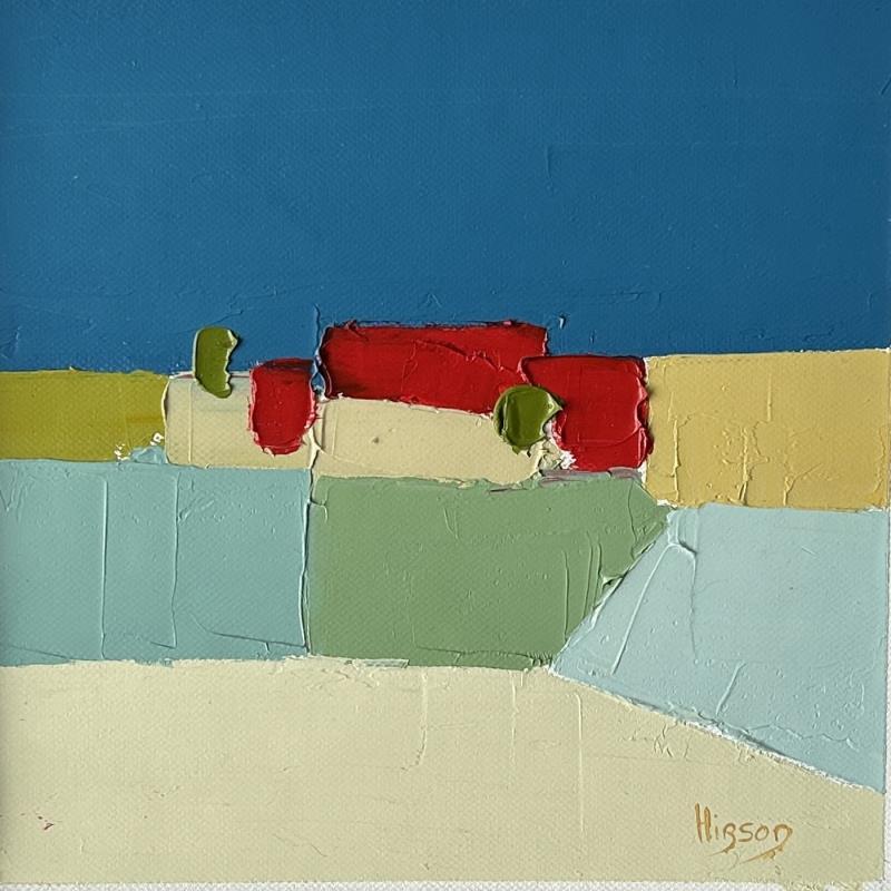 Gemälde Azur 7 von Hirson Sandrine  | Gemälde Abstrakt Öl Landschaften, Minimalistisch, Natur, Pop-Ikonen