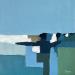 Peinture Infiniment bleu par Hirson Sandrine  | Tableau Abstrait Paysages Marine Minimaliste Huile