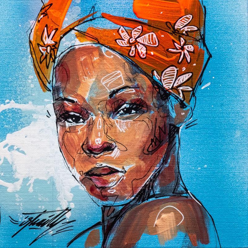 Painting Amara by Istraille | Painting Figurative Acrylic Portrait