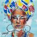 Painting Habiba by Istraille | Painting Figurative Portrait Acrylic
