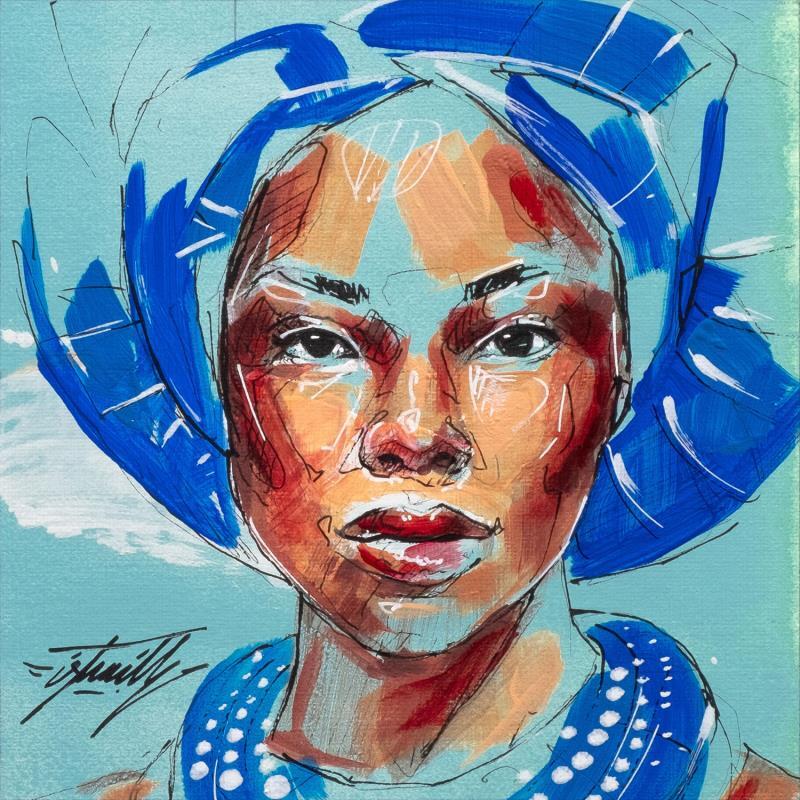 Painting Katiana by Istraille | Painting Figurative Acrylic Portrait