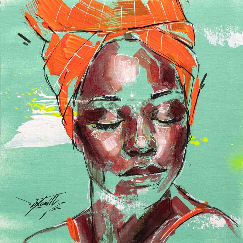 Painting Albina by Istraille | Painting Figurative Acrylic Portrait