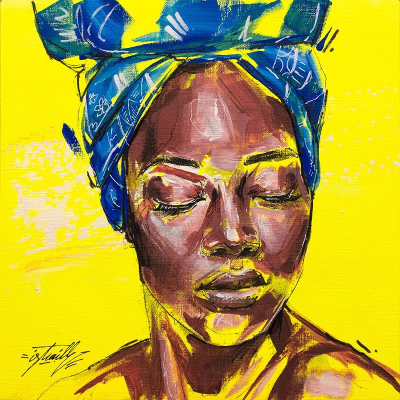 Painting Avelina by Istraille | Painting Figurative Portrait Acrylic