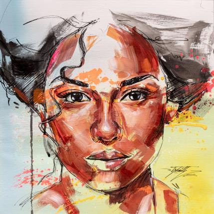 Painting Aimé by Istraille | Painting Figurative Acrylic Portrait