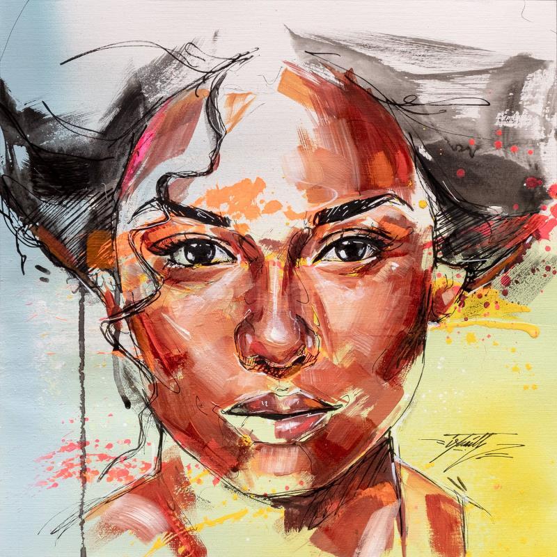 Painting Aimé by Istraille | Painting Figurative Portrait Acrylic