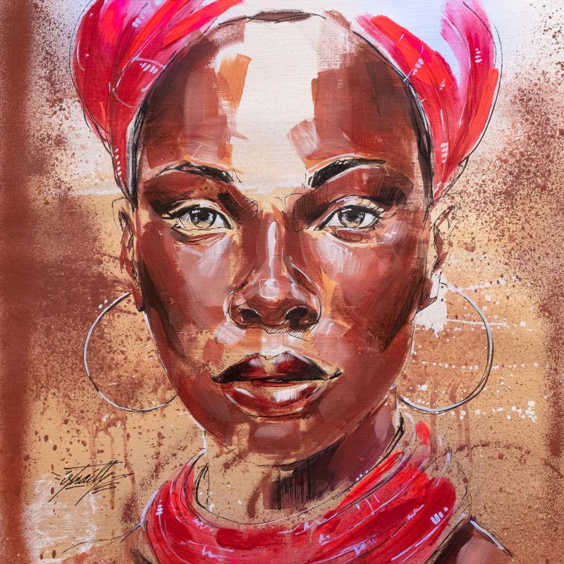 Painting Sabah by Istraille | Painting Figurative Portrait Acrylic