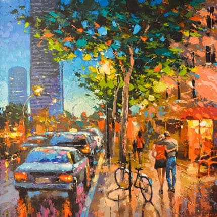 Painting The smell oh the past day by Spiros Dmitry | Painting Figurative Oil Urban