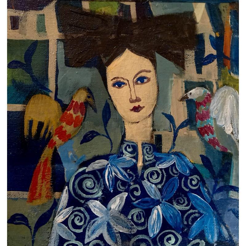 Painting From Beijing by Sundblad Silvina | Painting Figurative Acrylic, Pastel