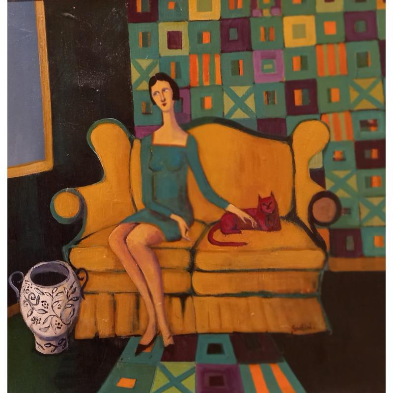 Gemälde Ready to go von Sundblad Silvina | Gemälde Figurativ Acryl, Pastell