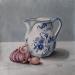 Gemälde Delft Jar and Garlic von Gouveia Magaly  | Gemälde Figurativ Stillleben Öl