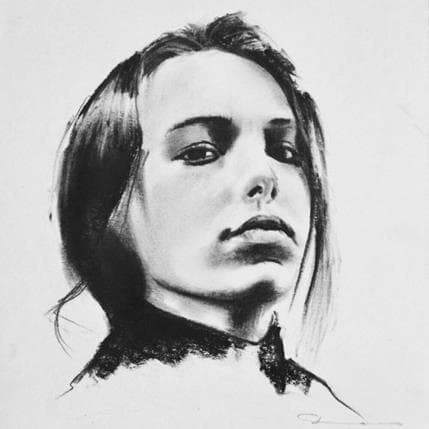 Painting STDEA199 by Stoekenbroek Denny | Painting Figurative Black & White, Portrait