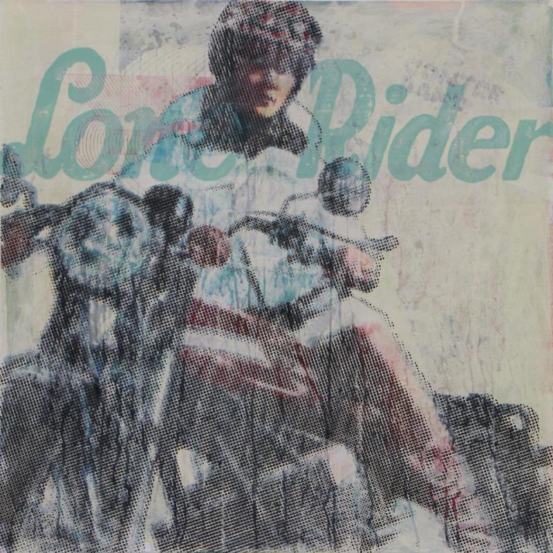 Peinture Lone rider  par Okuuchi Kano  | Tableau Pop art Collage scènes de vie