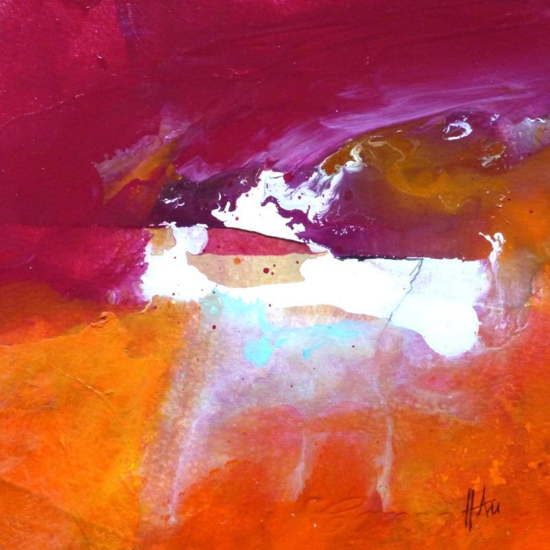 Painting MON PLUS BEL ETE by Han | Painting Abstract Landscapes Acrylic Ink Paper