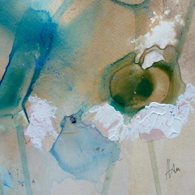 Painting FLOCONS DE NOSTALGIE by Han | Painting Abstract Acrylic, Ink Nature