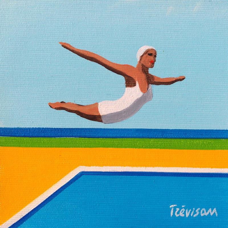Peinture The flight par Trevisan Carlo | Tableau Surréalisme Huile Architecture, Marine, Sport