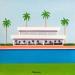 Peinture California white house par Trevisan Carlo | Tableau Surréalisme Urbain Icones Pop Architecture Huile